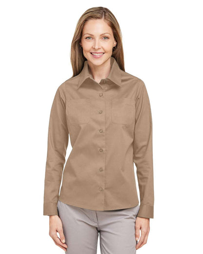 Harriton Women's Advantage IL Workshirt M585LW #colormdl_Khaki