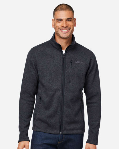 Marmot Men's Drop Line Fleece Jacket M16223 #colormdl_Black Heather