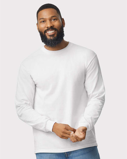 Gildan Unisex Heavy Cotton™ Long Sleeve T-Shirt 5400 #colormdl_White