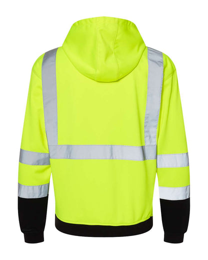 Kishigo Unisex Hi-Vis Hooded Sweatshirt JS154 #color_Lime