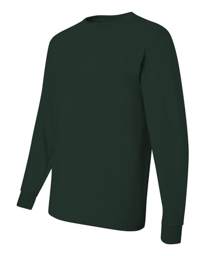 JERZEES Men's Dri-Power® Long Sleeve 50/50 T-Shirt 29LSR #color_Forest Green
