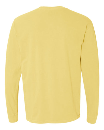 Comfort Colors Unisex Garment-Dyed Heavyweight Long Sleeve T-Shirt 6014 #color_Butter