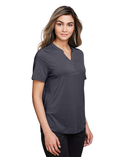 North End Women's JAQ Snap-Up Stretch Performance Polo NE100W #colormdl_Carbon