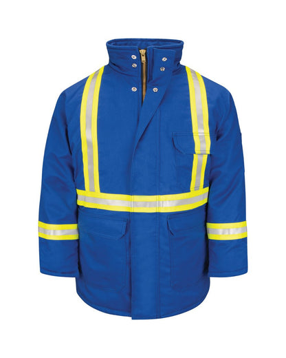 Bulwark Men's Deluxe Parka With Reflective Trim - EXCEL FR® ComforTouch JLPC Bulwark Men&#39;s Deluxe Parka With Reflective Trim - EXCEL FR® ComforTouch JLPC