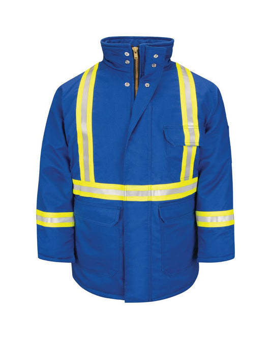 Bulwark Men's Deluxe Parka With Reflective Trim - EXCEL FR® ComforTouch JLPC