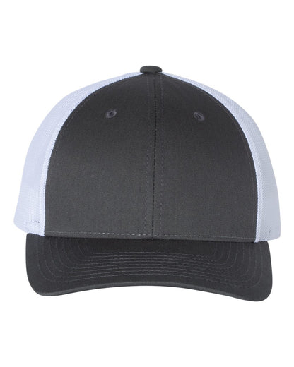 Richardson Low Pro Trucker Cap 115 #color_Charcoal/ White