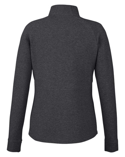 North End Women's Spirit Textured Quarter-Zip Pullover NE725W #color_Black Heather 