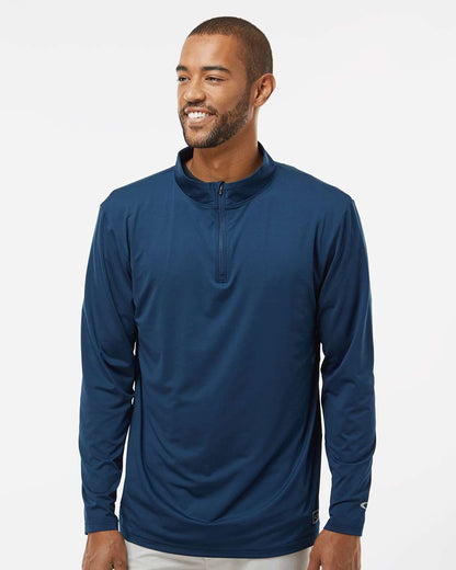 Oakley Men's Team Issue Podium Quarter-Zip Pullover FOA402997 #colormdl_Team Navy