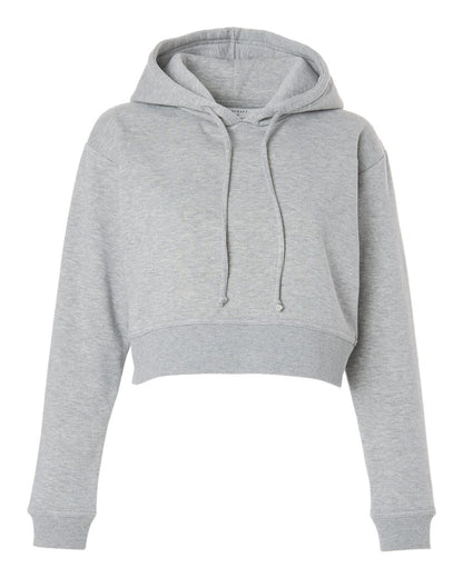 Boxercraft Women's Cropped Fleece Hooded Sweatshirt BW5404 #color_Oxford Heather