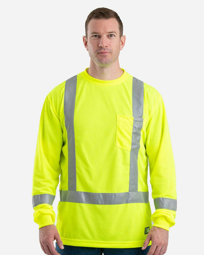 Berne Apparel Men's Hi-Vis Class 3 Performance Pocket T-Shirt HVK013 #colormdl_Yellow