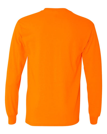 Gildan Unisex Heavy Cotton™ Long Sleeve T-Shirt 5400 #color_Safety Orange