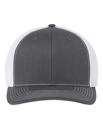 Richardson 112+ R-Flex Adjustable Trucker Cap 112PL #color_Charcoal/ White