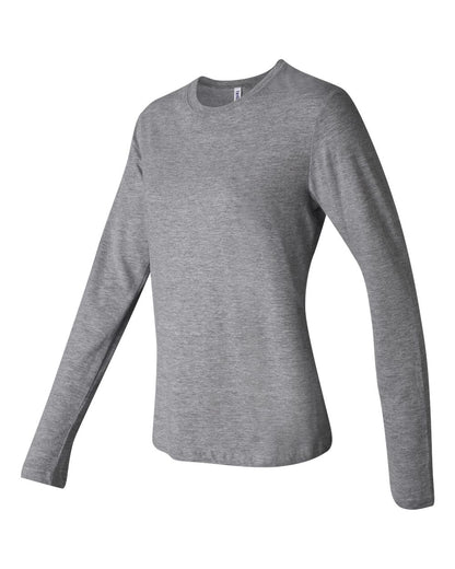 BELLA + CANVAS Women’s Jersey Long Sleeve Tee 6500 #color_Deep Heather