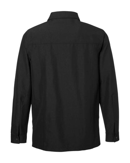 Harriton Unisex Flex Twill Overshirt M72 #color_Black