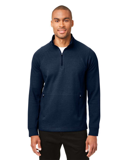 North End Men's Rhythm Waffle Quarter-Zip Pullover NE200 #colormdl_Classic Navy