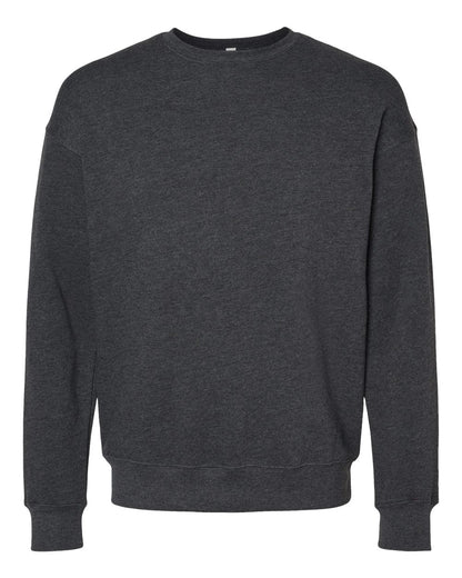 BELLA + CANVAS Sponge Fleece Drop Shoulder Crewneck Sweatshirt 3945 #color_Dark Grey Heather