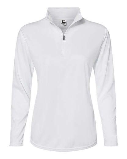 C2 Sport Women's Quarter-Zip Pullover 5602 #color_White