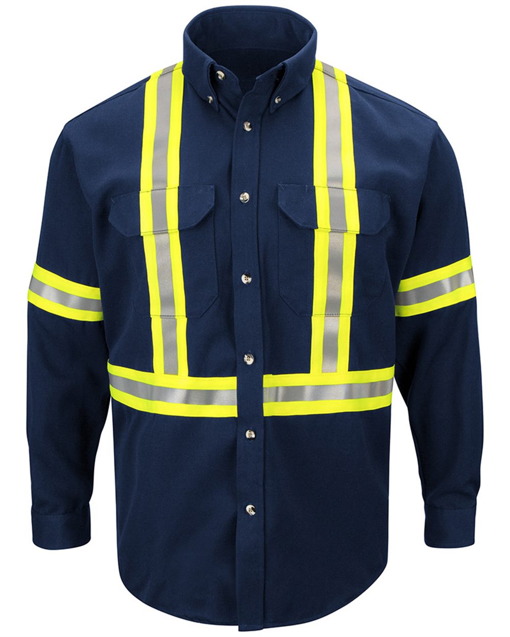 Bulwark Men's Dress Uniform Shirt with CSA reflective trim - EXCEL FR® ComforTouch SLUC