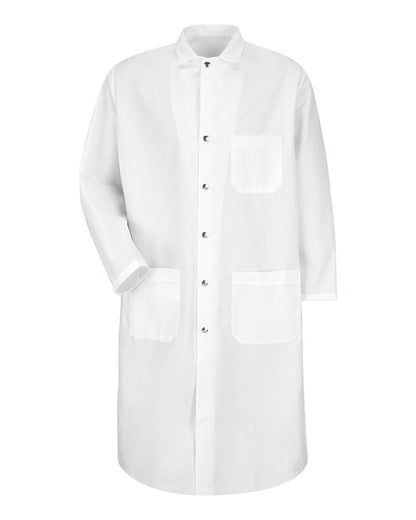 Red Kap Men's Snap-Front Spun Polyester Butcher Coat KS58 Red Kap Men's Snap-Front Spun Polyester Butcher Coat KS58