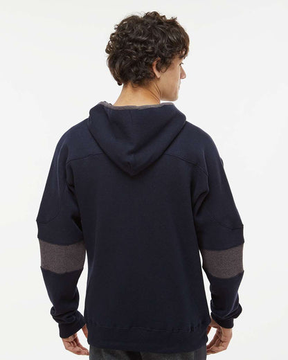 J. America Men's Sport Lace Colorblocked Fleece Hooded Sweatshirt 8832 #colormdl_Navy