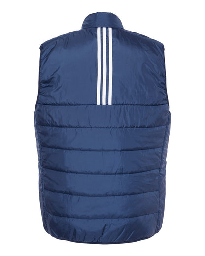 Adidas Men's Puffer Full-Zip Vest A572 #color_Team Navy Blue
