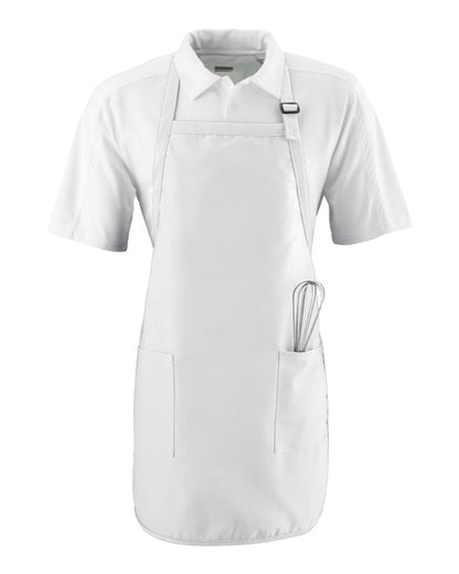 Augusta Sportswear Full Length Apron with Pockets 4350 #color_White