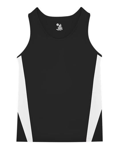 Alleson Athletic Men's Stride Singlet 8667 #color_Black/ White
