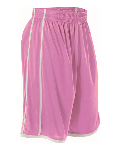 Alleson Athletic Women's Basketball Shorts 535PW #color_Pink/ White