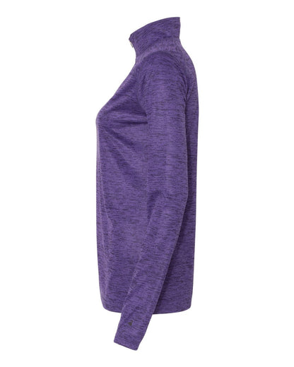 Badger Women’s Tonal Blend Quarter-Zip Pullover 4173 #color_Purple Tonal Blend