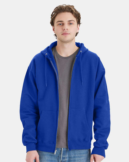 Hanes Unisex Ultimate Cotton® Full-Zip Hooded Sweatshirt F280 #colormdl_Deep Royal