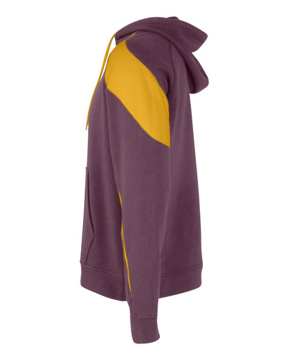 Holloway Unisex Athletic Fleece Prospect Hooded Sweatshirt 229546 #color_Maroon/ Light Gold