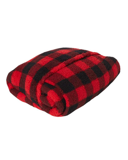 J. America Epic Sherpa Blanket 8449 #color_Red/ Black Buffalo