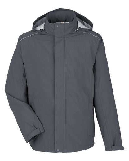 CORE365 Men's Barrier Rain Jacket CE712 #color_Carbon