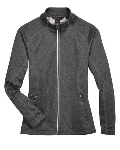 North End Women's Gravity Performance Fleece Jacket 78174 #color_Carbon Heather