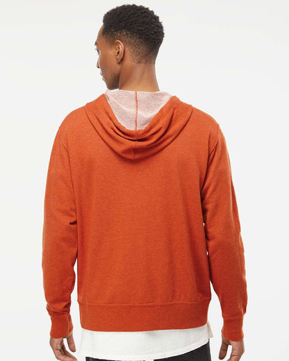 Independent Trading Co. Heathered French Terry Full-Zip Hooded Sweatshirt PRM90HTZ #colormdl_Burnt Orange Heather