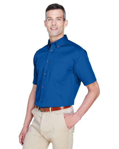 Harriton Men's Easy Blend™ Twill Dress Shirt with Stain-Release M500S #colormdl_French Blue