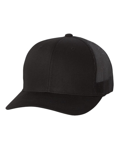 YP Classics Retro Trucker Cap 6606 #color_Black