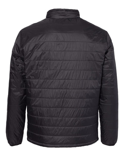 Independent Trading Co. Men's Puffer Jacket EXP100PFZ #color_Black
