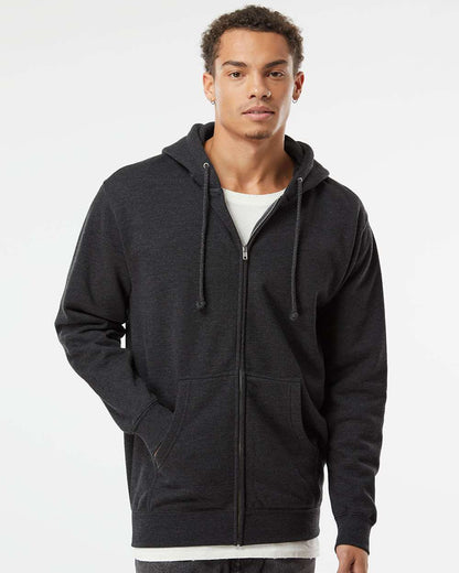 Independent Trading Co. Heavyweight Full-Zip Hooded Sweatshirt IND4000Z #colormdl_Charcoal Heather