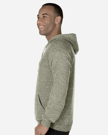 JERZEES Unisex Snow Heather French Terry Raglan Hooded Sweatshirt 90MR #colormdl_Military Green