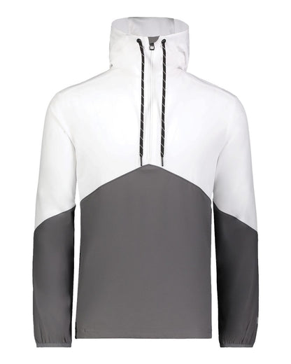 Russell Athletic Unisex Legend Hooded Quarter-Zip Pullover R20DSM #color_White/ Stealth