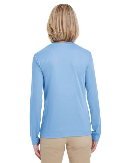 UltraClub Women's Cool & Dry Performance Long Sleeve Top 8622W #colormdl_Columbia Blue