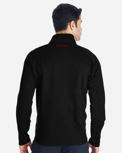Spyder Men's Constant Full-Zip Sweater Fleece Jacket 187330 #colormdl_Black/ Red