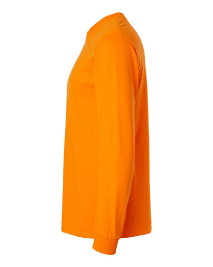 Gildan Unisex Ultra Cotton® Long Sleeve T-Shirt 2400 #color_Safety Orange