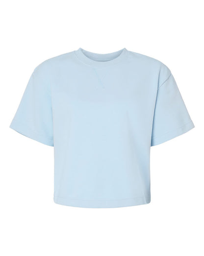 American Apparel Women's French Terry Mid-Length Boxy Top FTCB0 #color_Powder Blue