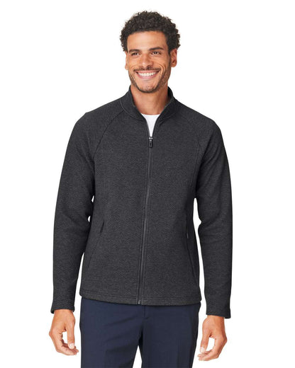 North End Men's Spirit Textured Full-Zip NE727 #colormdl_Black Heather