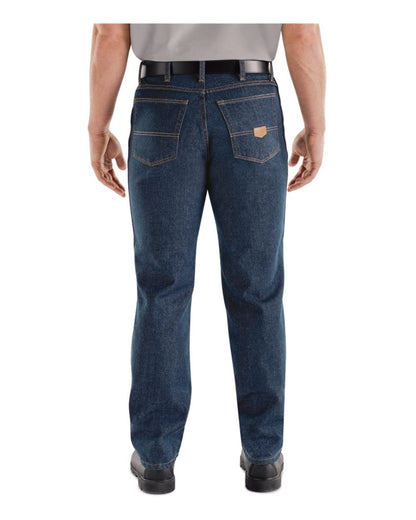 Red Kap Men's Extended Sizes Classic Work Jeans PD54EXT #color_Prewashed Indigo - 34I
