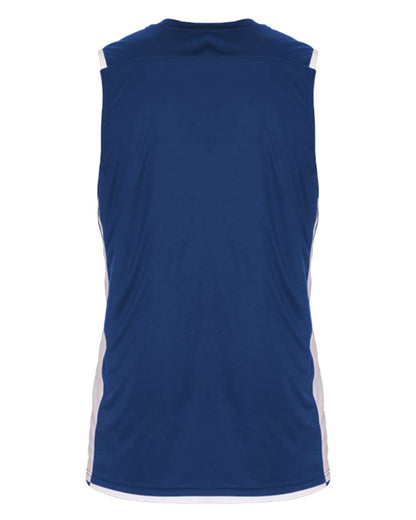 Alleson Athletic Youth Crossover Reversible Jersey 590RSPY #color_Royal/ White