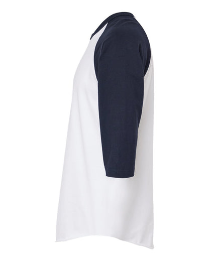 Tultex Fine Jersey Raglan T-Shirt 245 #color_White/ Navy