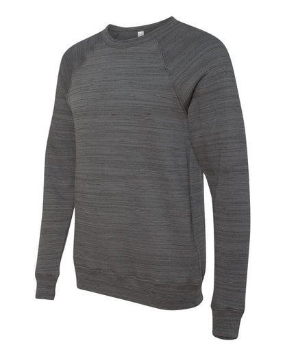 BELLA + CANVAS Sponge Fleece Raglan Crewneck Sweatshirt 3901 #color_Dark Grey Marble